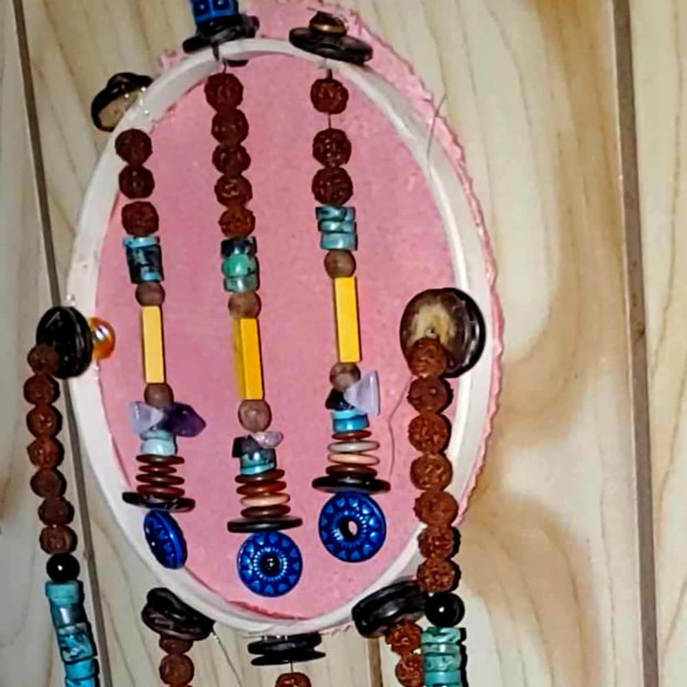 HANDMADE Southwestern Native Indoor Wall Hanging Tribal Art Tourquoise Rust Tan